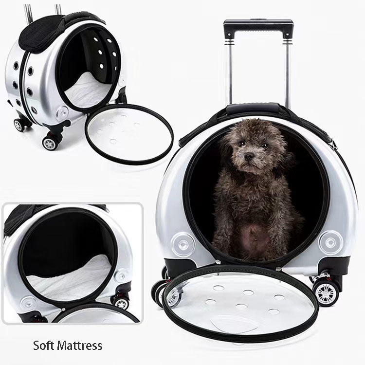 Pet Stroller Carrier - Maßgefertigter Maychan Multifunktionaler Erweiterbarer Trolley-Kinderwagen Hunde-Haustiertransporttasche