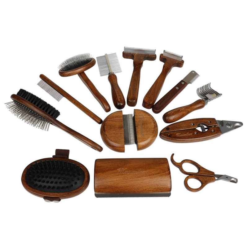 Pet X Supplies & Tack Reviews - Haustier-Hundekamm, antikes Massivholz, viele Stile, Kämme,