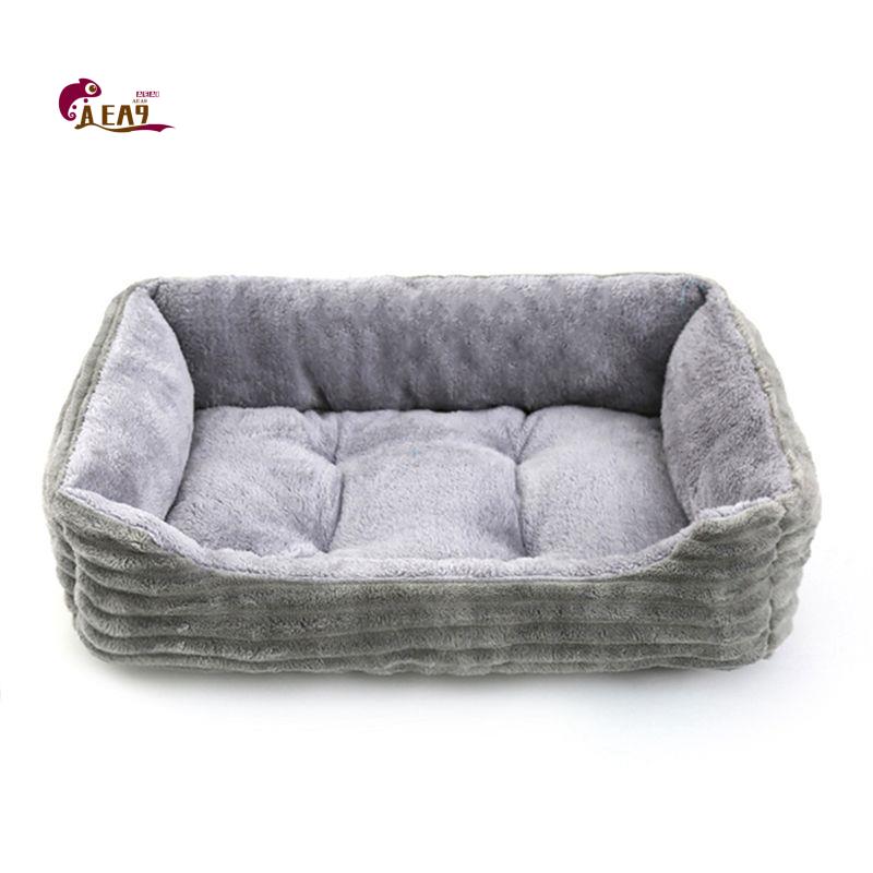 Pet X Supplies & Tack Reviews - AEA9-Graues Hundebett Quadratische Plüsch-Hundematte Haustierbett Hundehausmatte