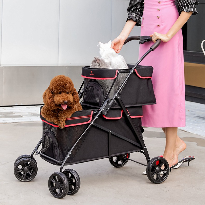 Tragbarer doppelschichtiger Ha – Pet Stroller Carrier Bewertung und Preis