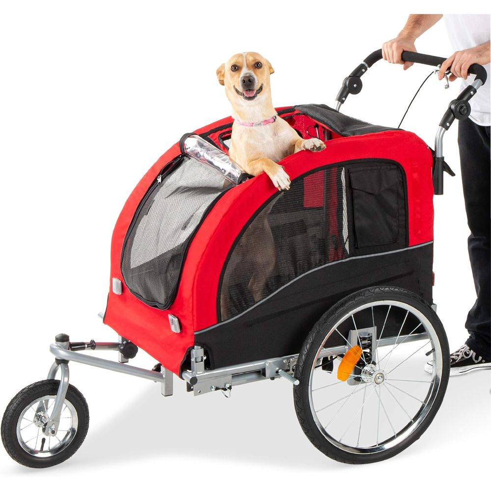 2-in-1 Hundefahrradanhänger, H – Pet Stroller Carrier Bewertung und Preis
