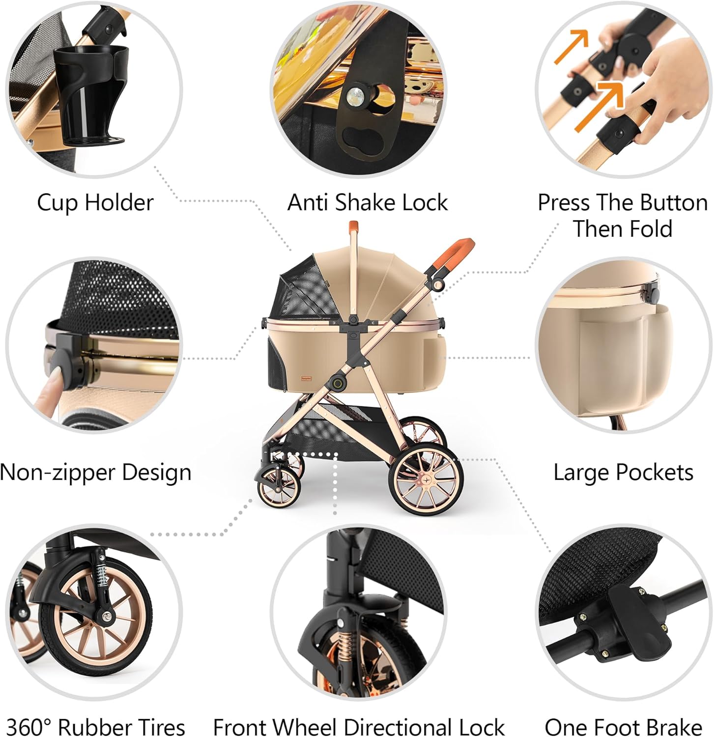 Luxuriöser 3-in-1 Haustier-Kin – Pet Stroller Carrier Bewertung und Preis